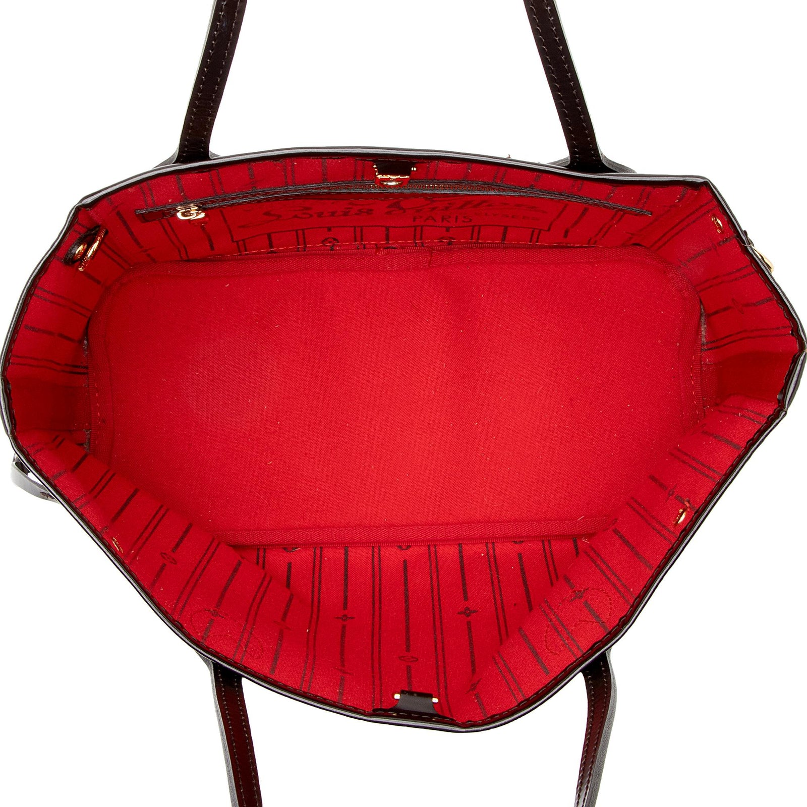 Lv neverfull red lining hotsell