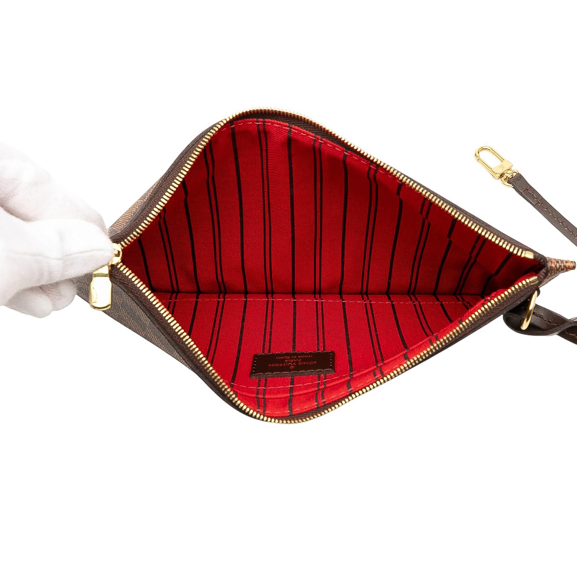 Louis Vuitton Damier Ebene Neverfull Pouch MM