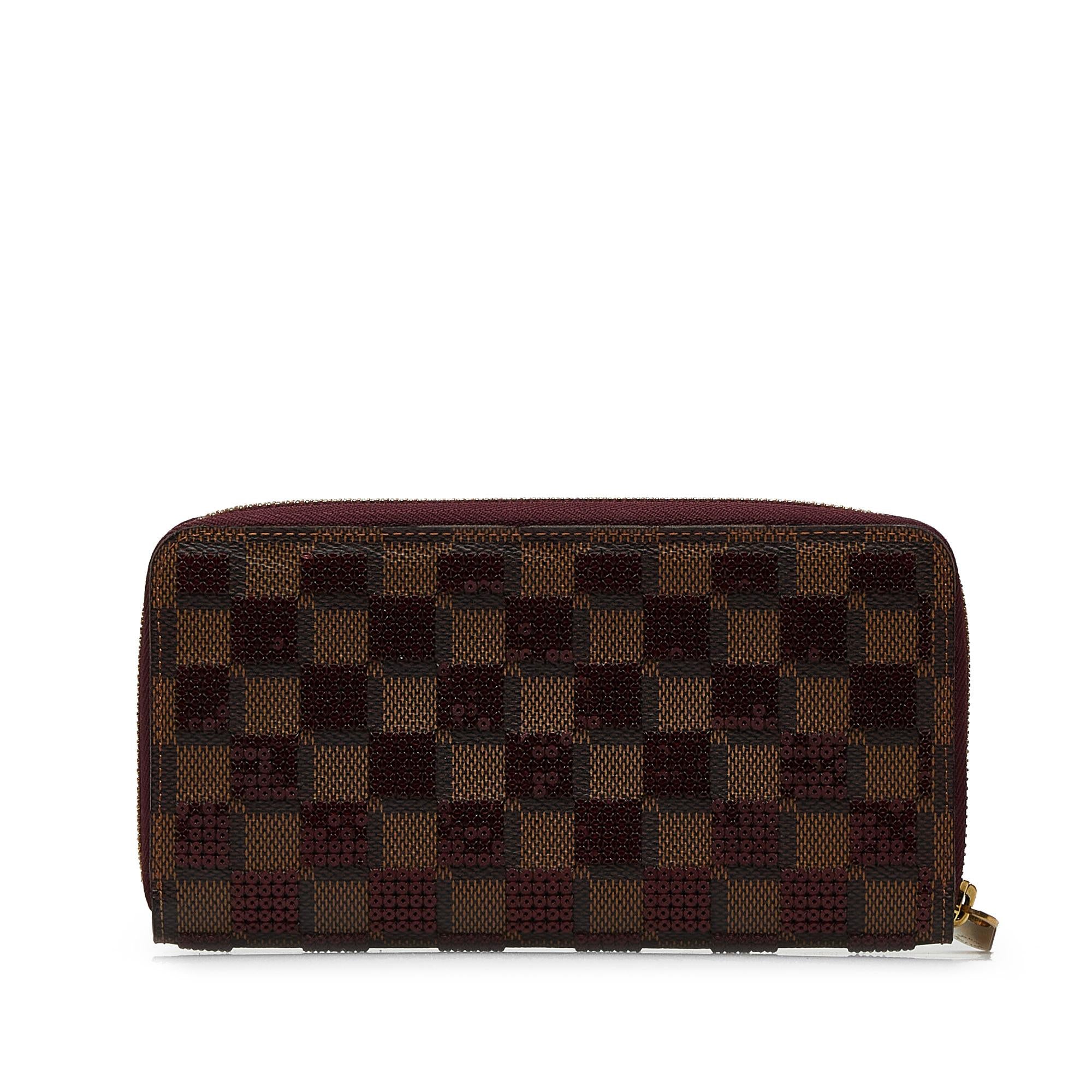 Louis Vuitton Damier Ebene Paillettes Zippy Wallet (SHG-9hiT3i)