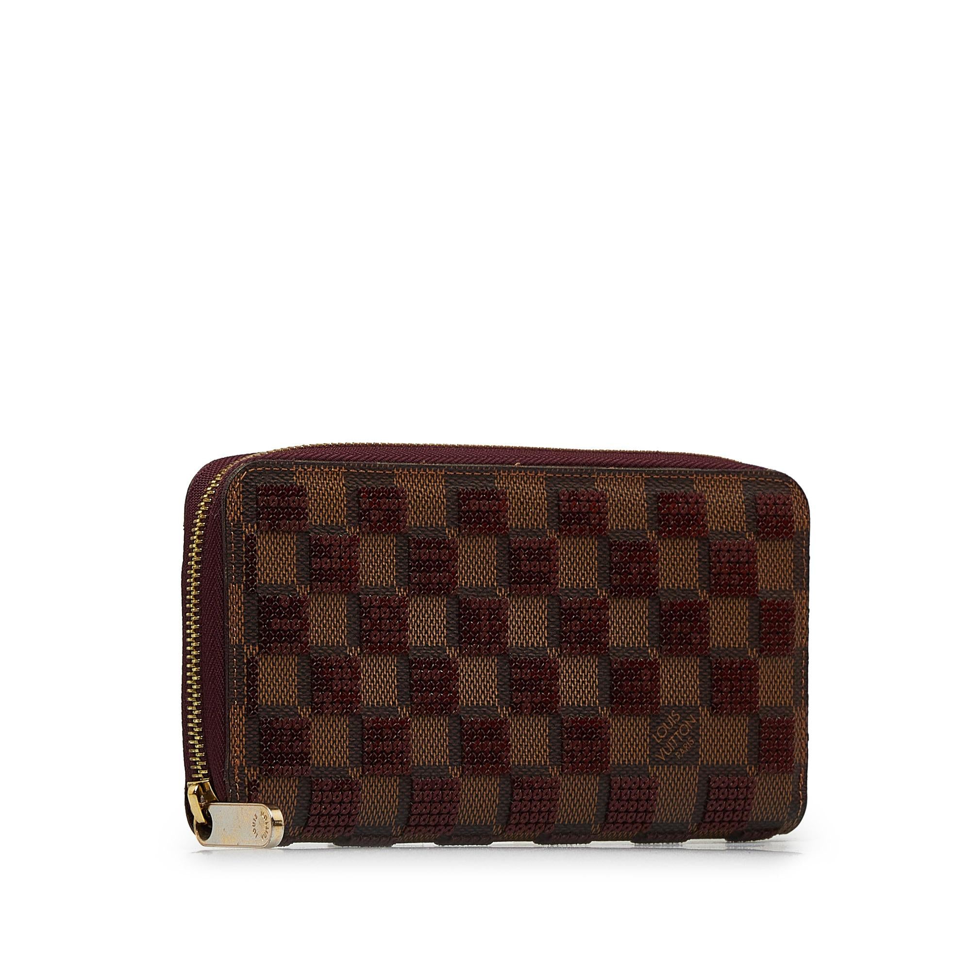Louis Vuitton Damier Ebene Paillettes Zippy Wallet (SHG-9hiT3i)