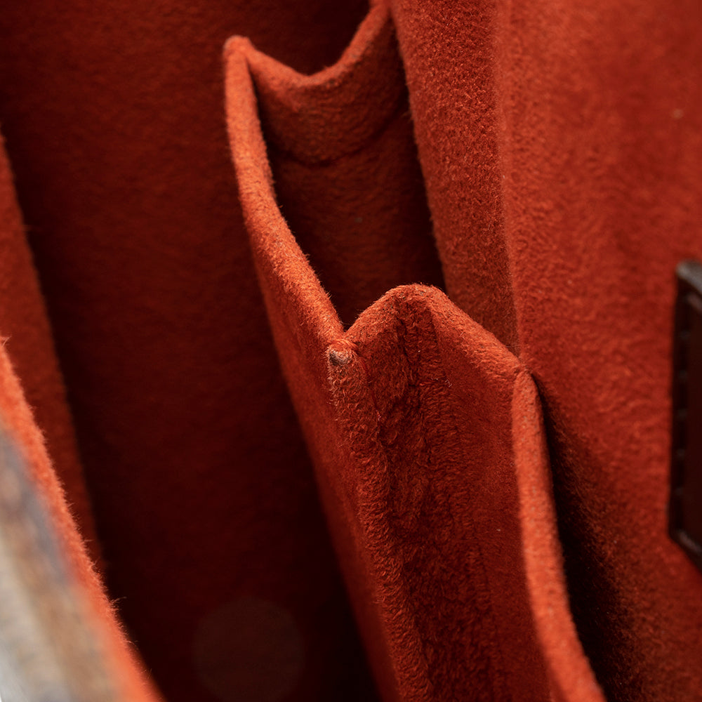 Louis Vuitton Damier Ebene Sac Plat Tote (SHF-19500)