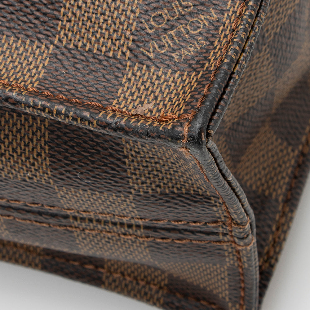 Louis Vuitton Damier Ebene Sac Plat Tote (SHF-20478)