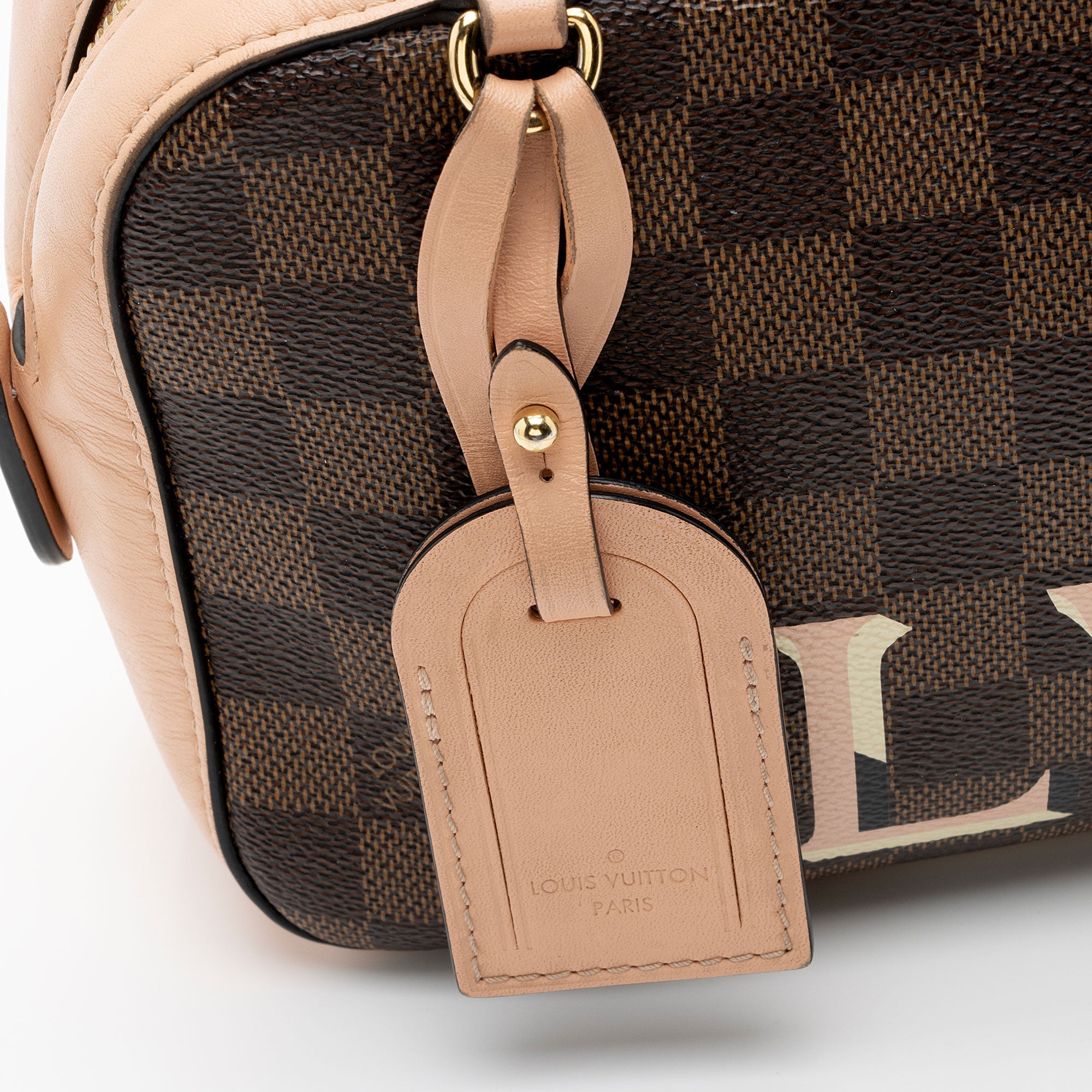 Louis Vuitton Damier Ebene Santa Monica Shoulder Bag (SHF-xbOCN7)