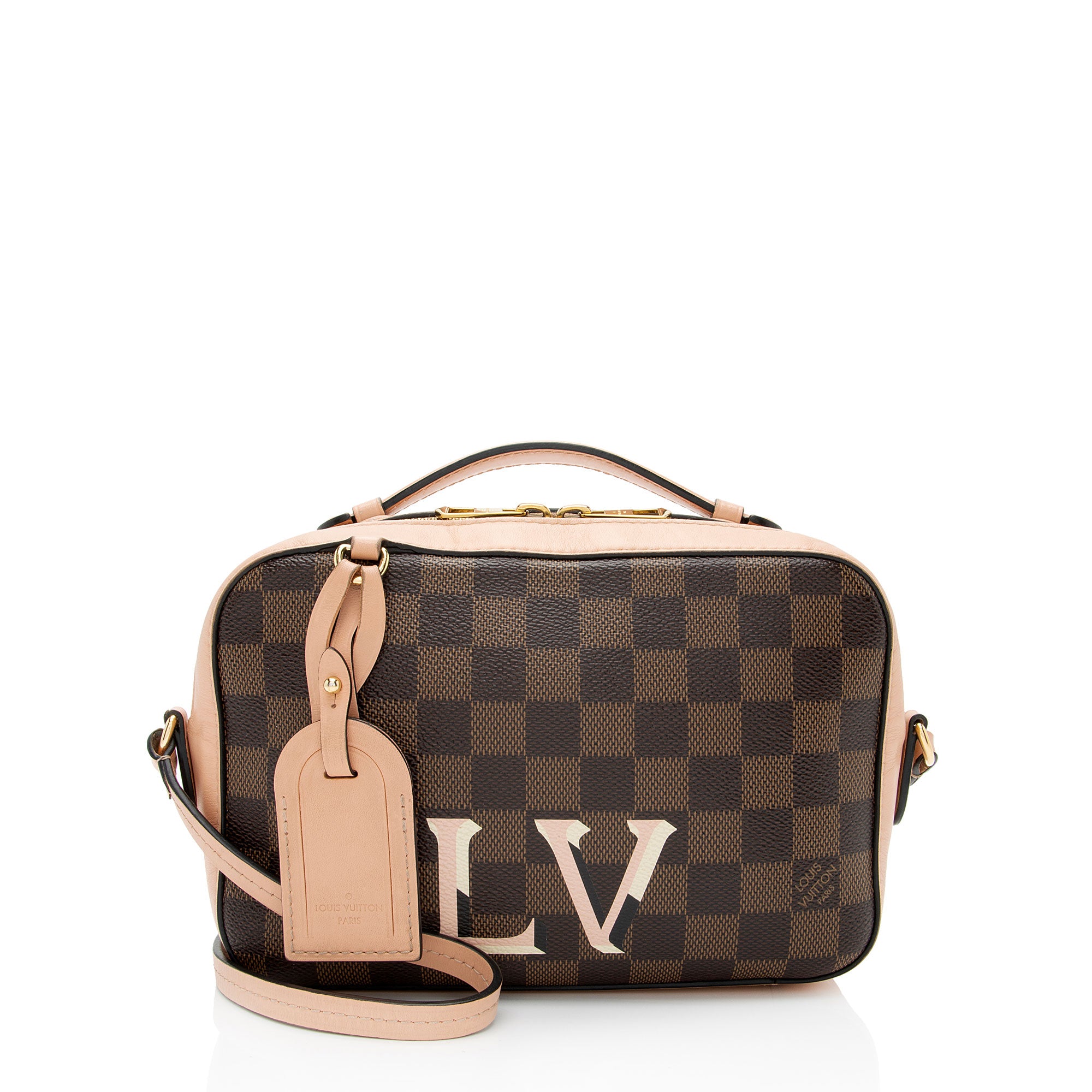 Louis Vuitton Damier Ebene Santa Monica Shoulder Bag (SHF-xbOCN7)