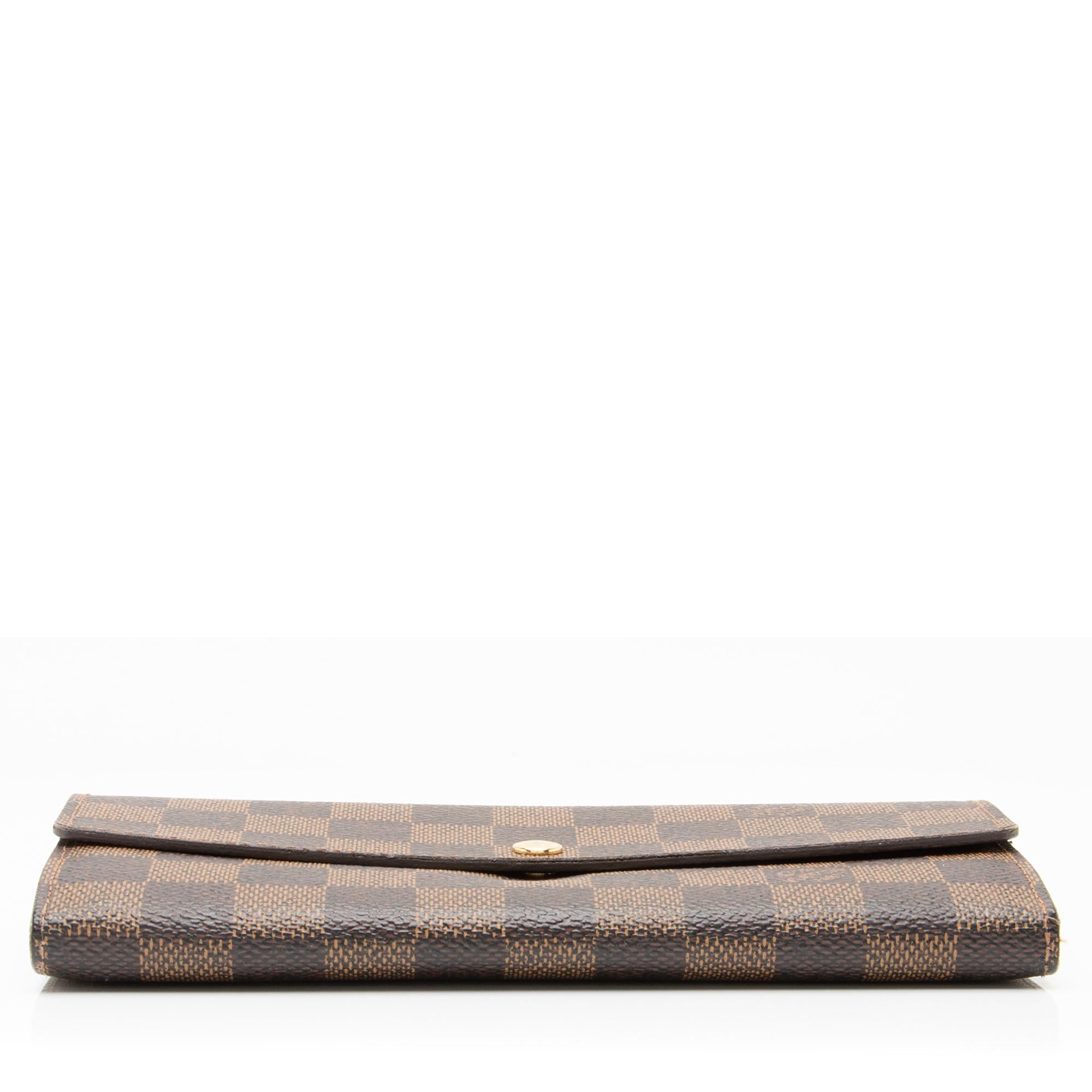 Louis Vuitton Damier Ebene Sarah Wallet (SHF-2iG1a2)