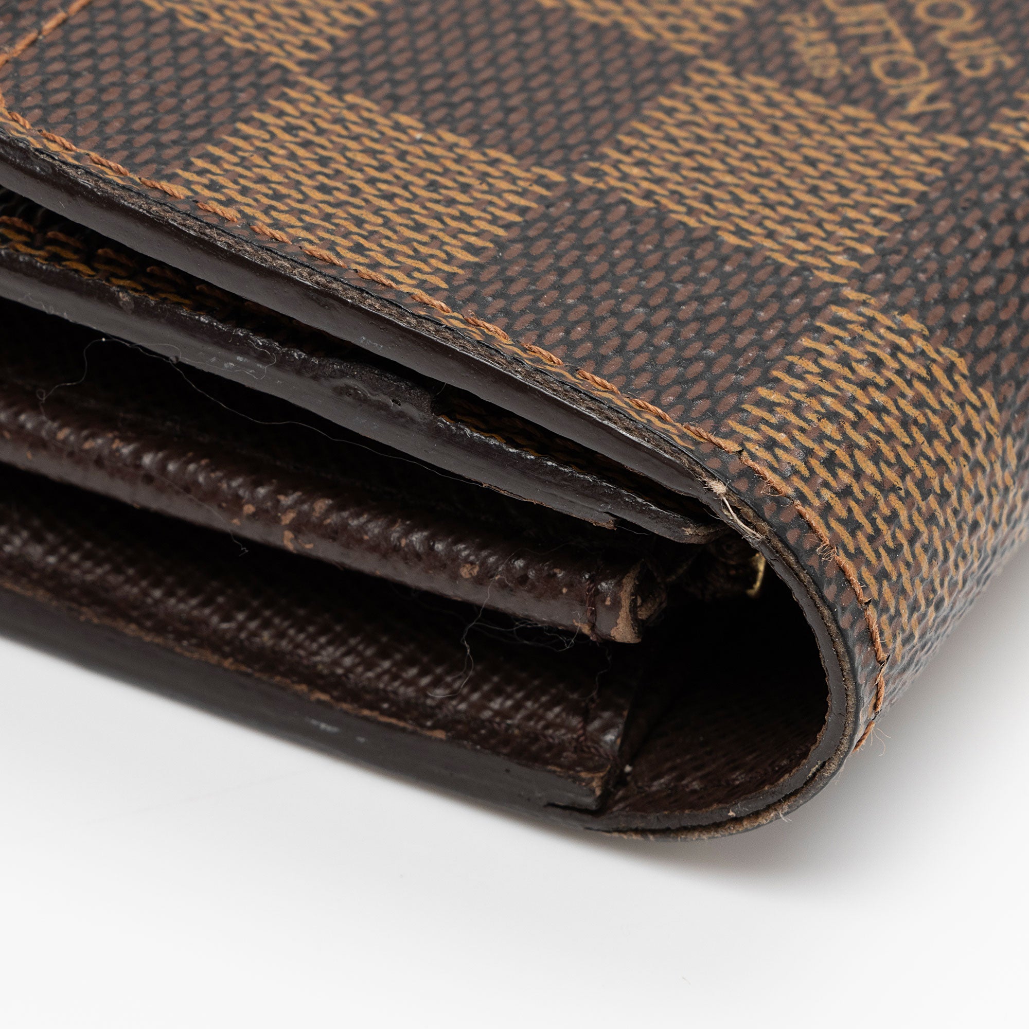 Louis Vuitton Damier Ebene Sarah Wallet (SHF-CpNxea)