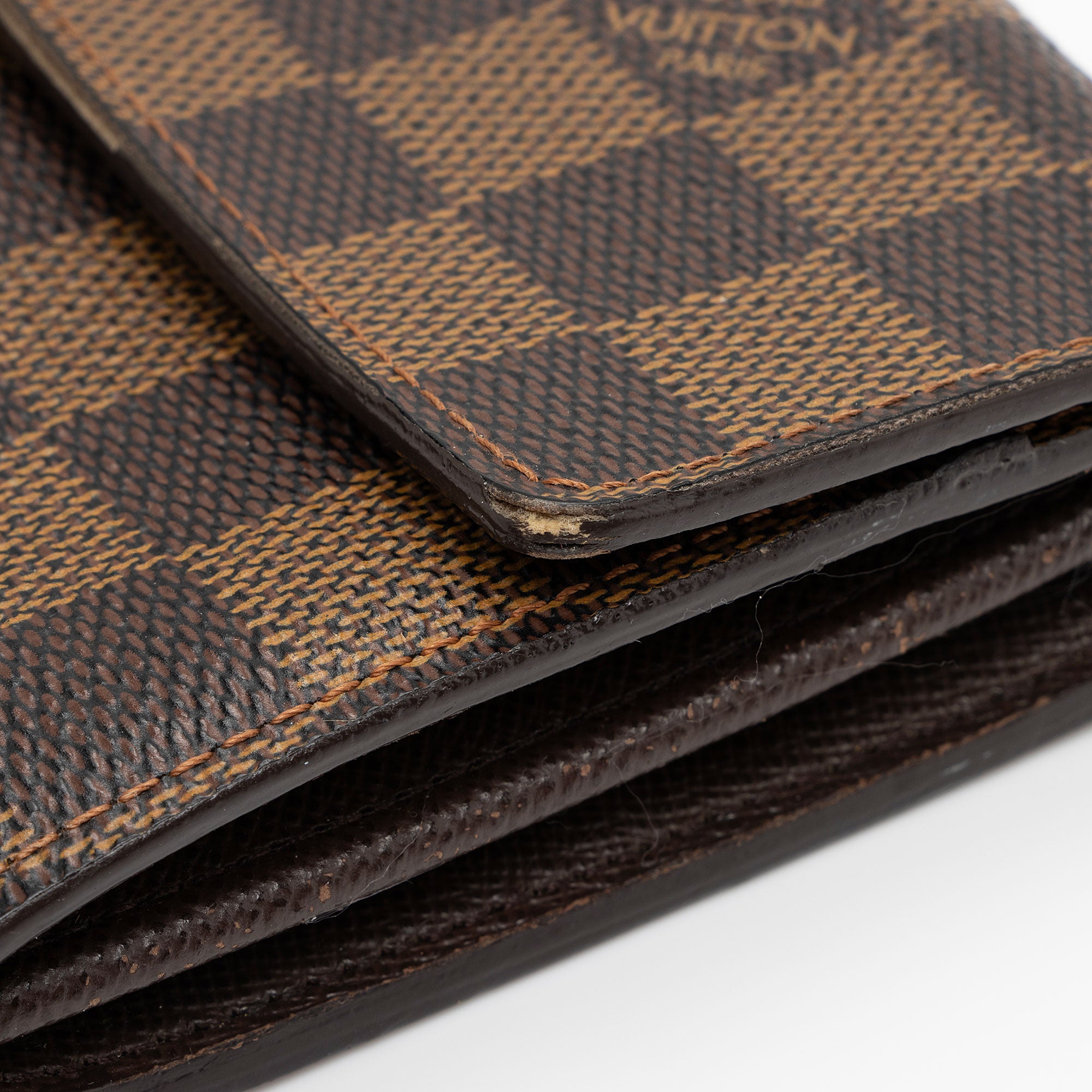 Louis Vuitton Damier Ebene Sarah Wallet (SHF-CpNxea)