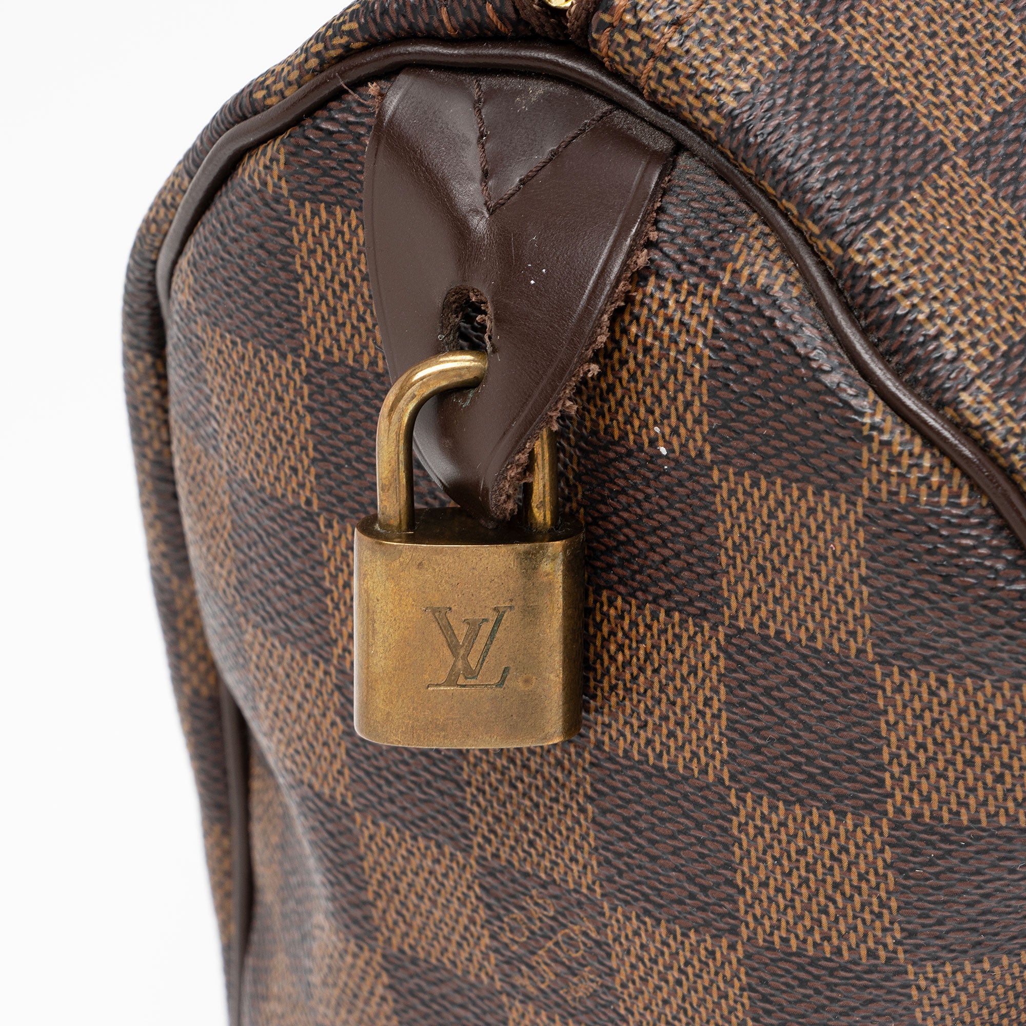Louis Vuitton Damier Ebene Speedy 25 Satchel (SHF-pw53l4)