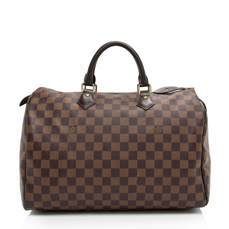 Louis Vuitton Damier Ebene Speedy 35 Satchel (SHF-gtaJsL)