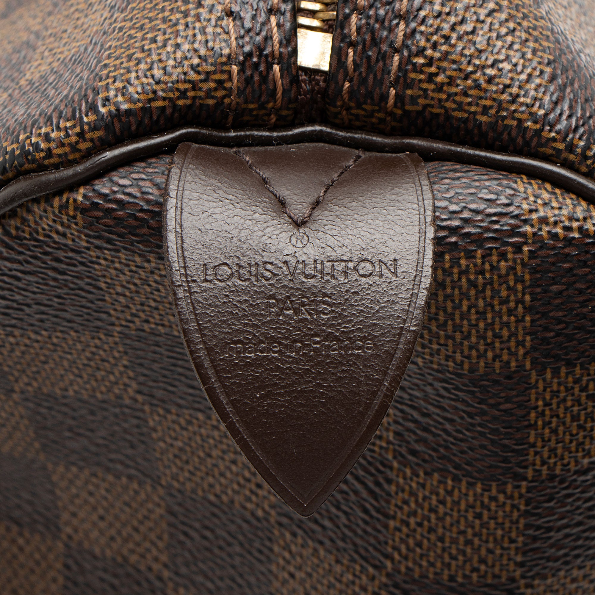 Louis Vuitton Damier Ebene Speedy 35 Satchel (SHF-w0gcrV)