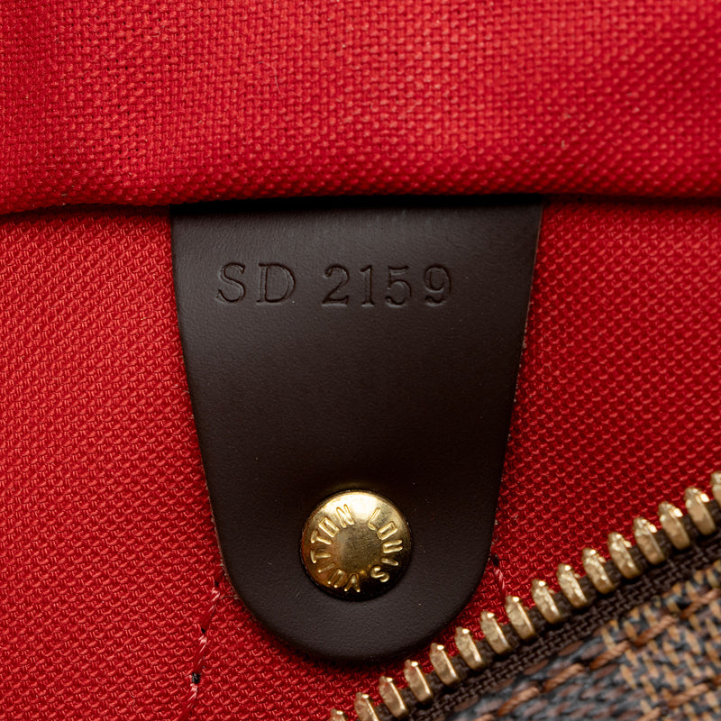 Louis Vuitton Damier Ebene Speedy Bandouliere 25 Red - A World Of
