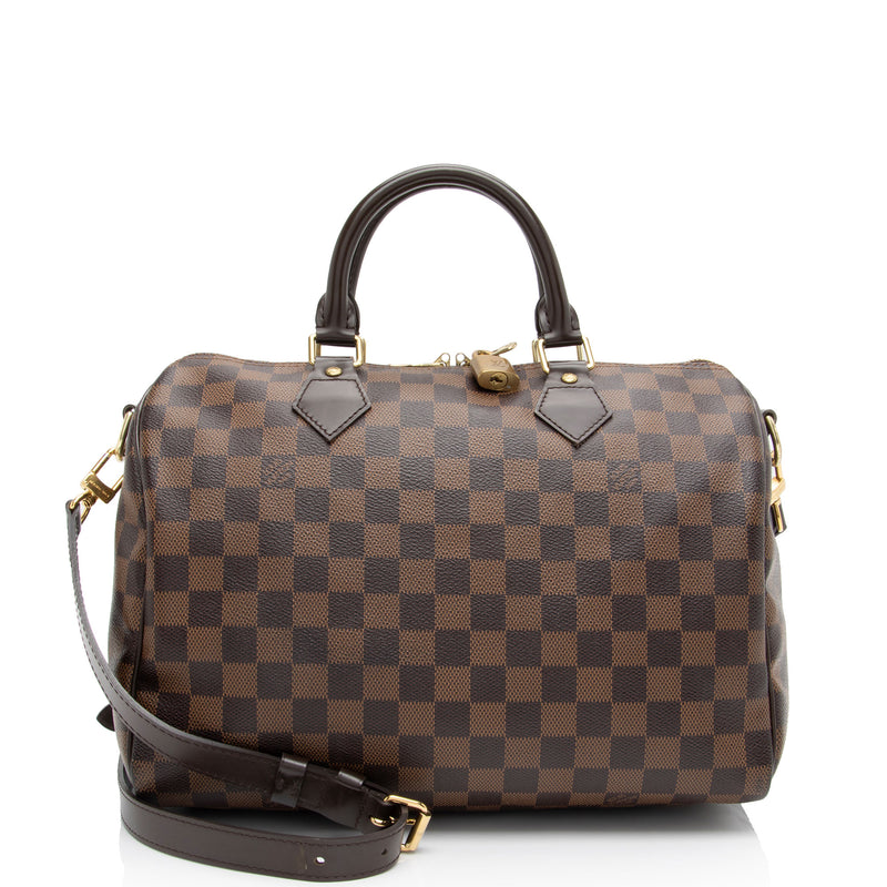 Louis Vuitton Damier Ebene Speedy Bandouliere 30 Satchel (SHF-tRz4ua)