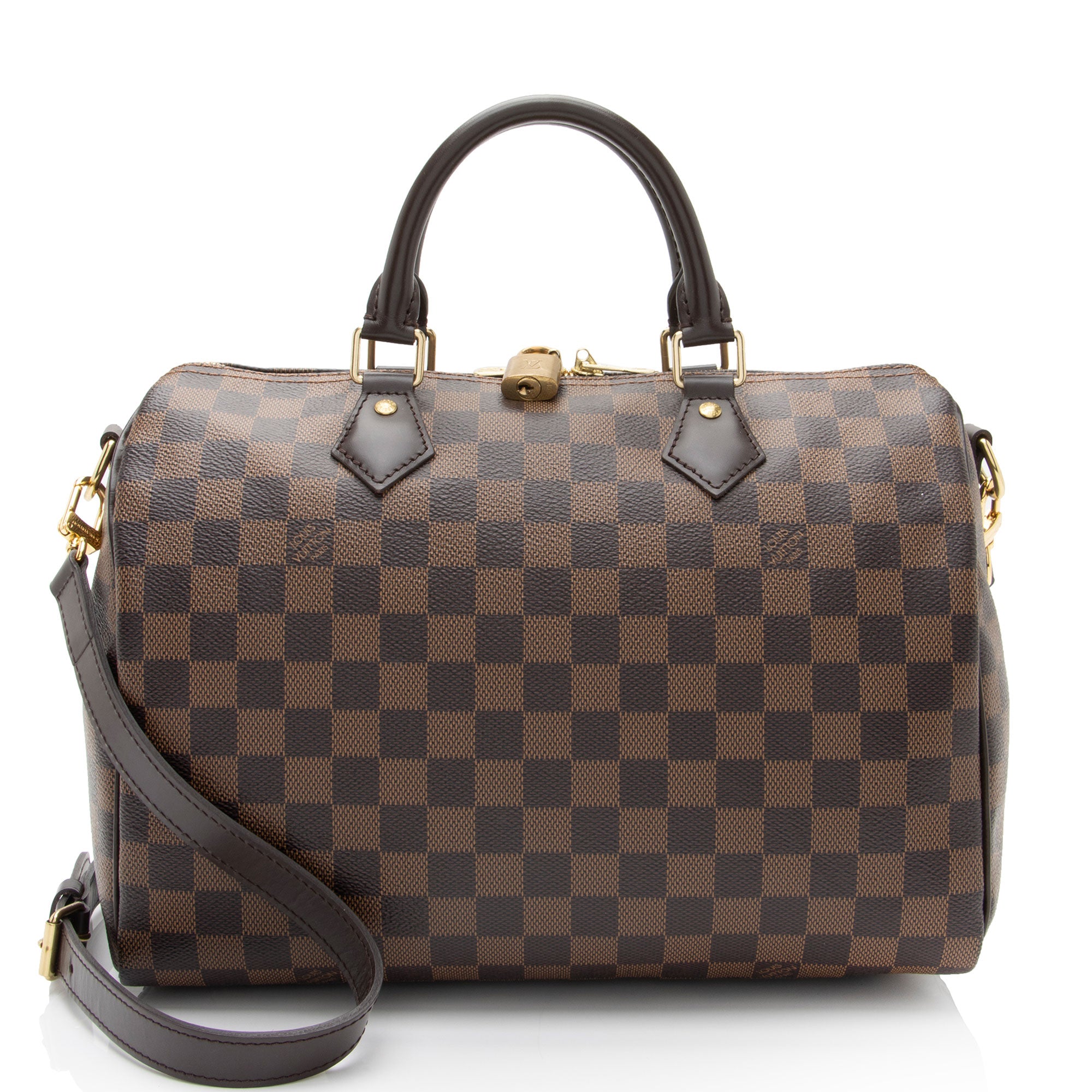 Louis Vuitton Damier Ebene Speedy Bandouliere 30 Satchel (SHF-YhWbDR)