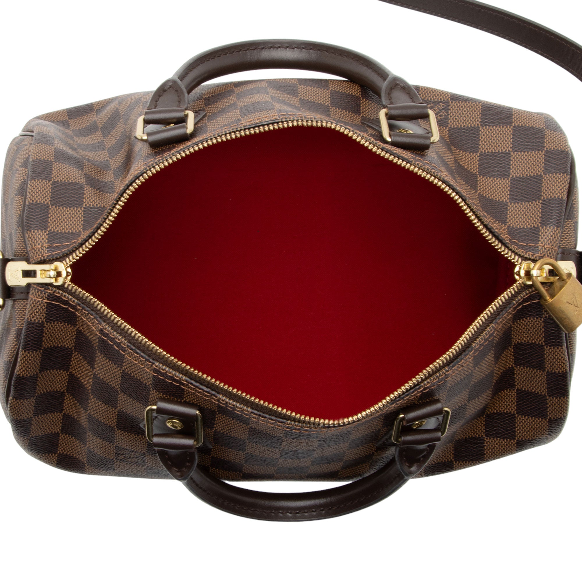 Louis Vuitton Damier Ebene Speedy Bandouliere 30 Satchel (SHF-YhWbDR)