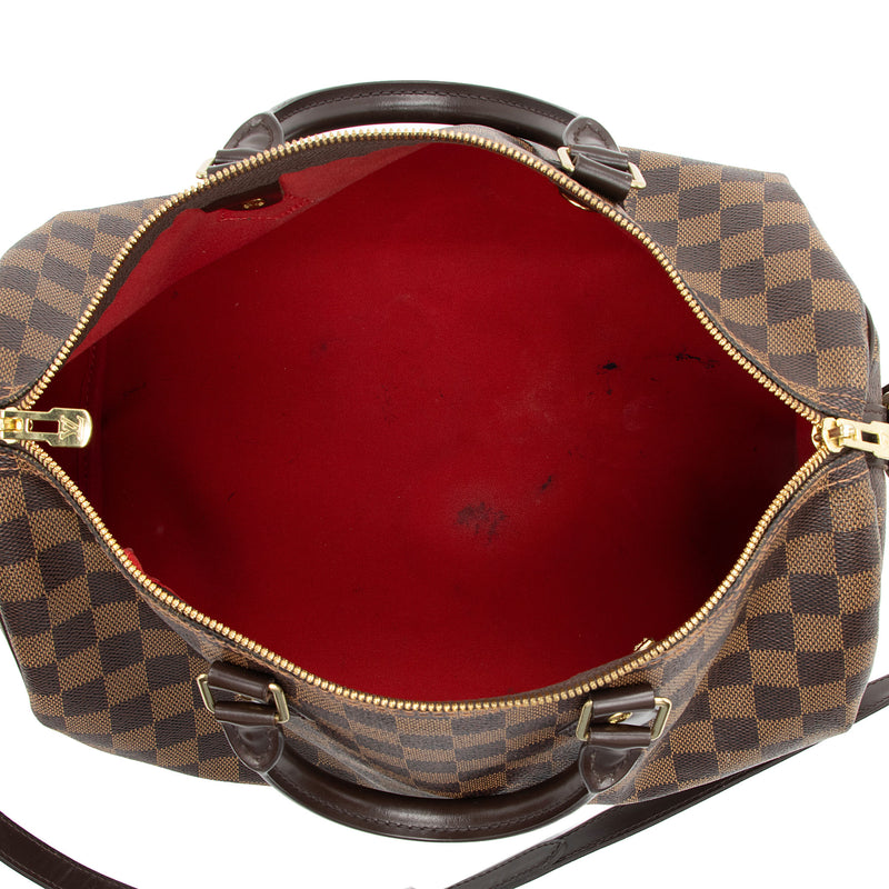 Louis Vuitton Damier Ebene Speedy Bandouliere 35 Satchel (SHF-GJQw2k)