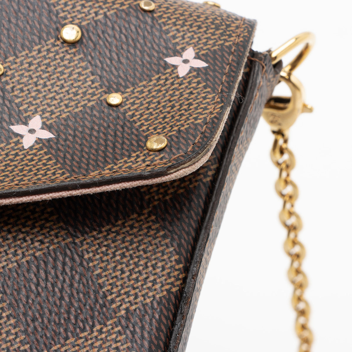 Louis Vuitton Damier Ebene Studded Felicie Pochette