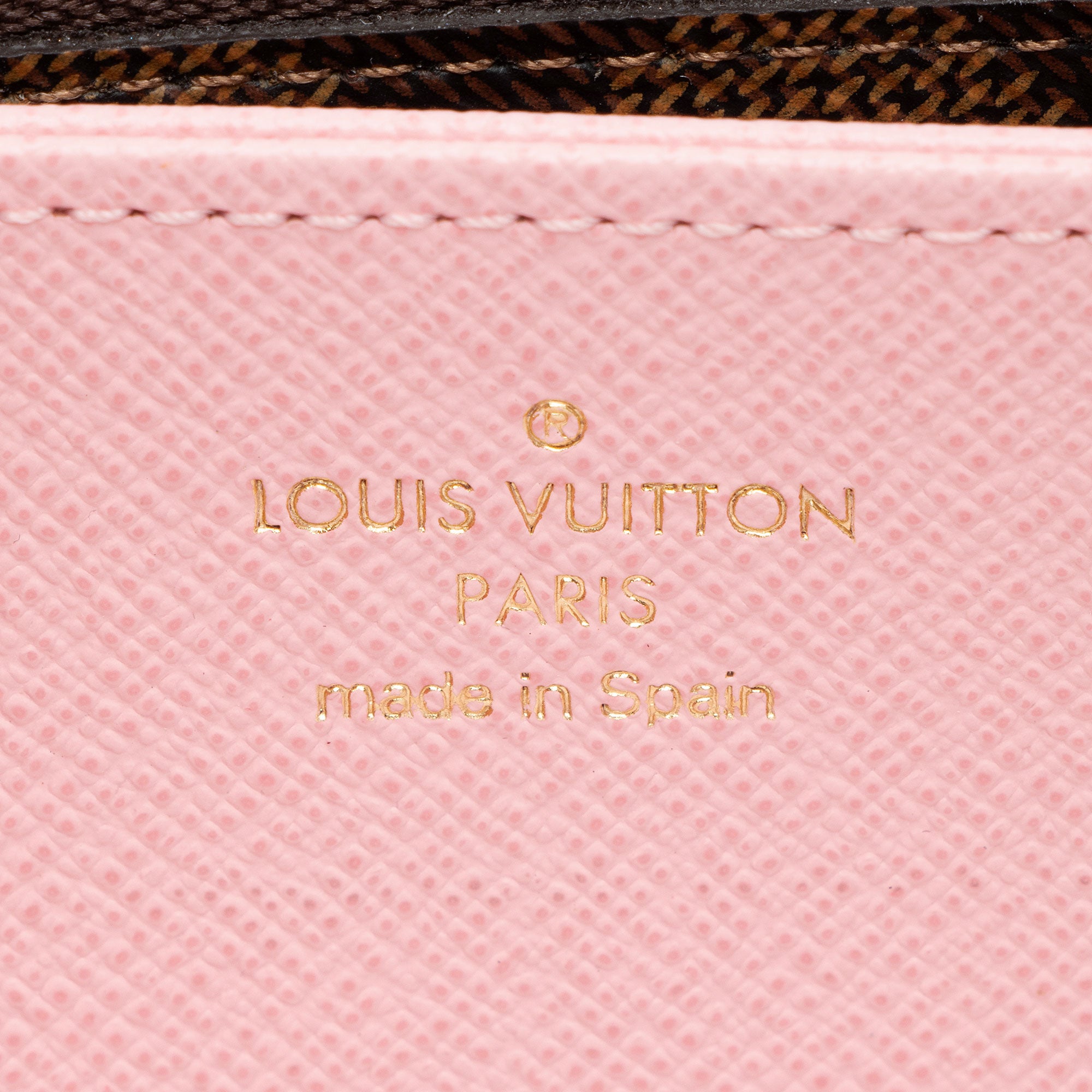 Louis Vuitton Damier Ebene Studded Zippy Wallet
