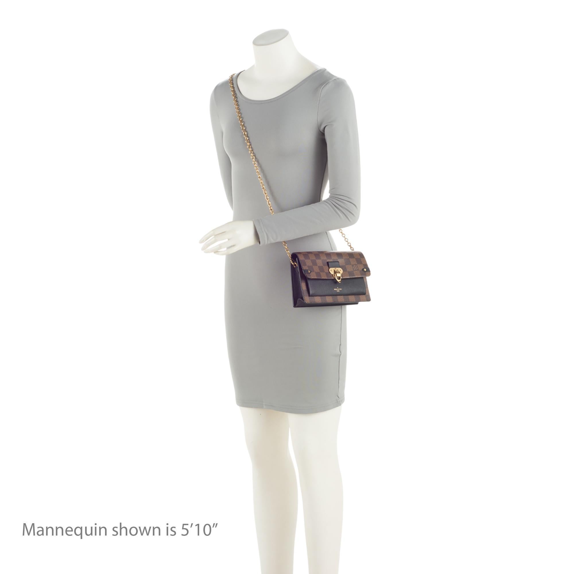 Louis Vuitton Damier Ebene Vavin Chain Wallet (SHF-Q7lkzh)