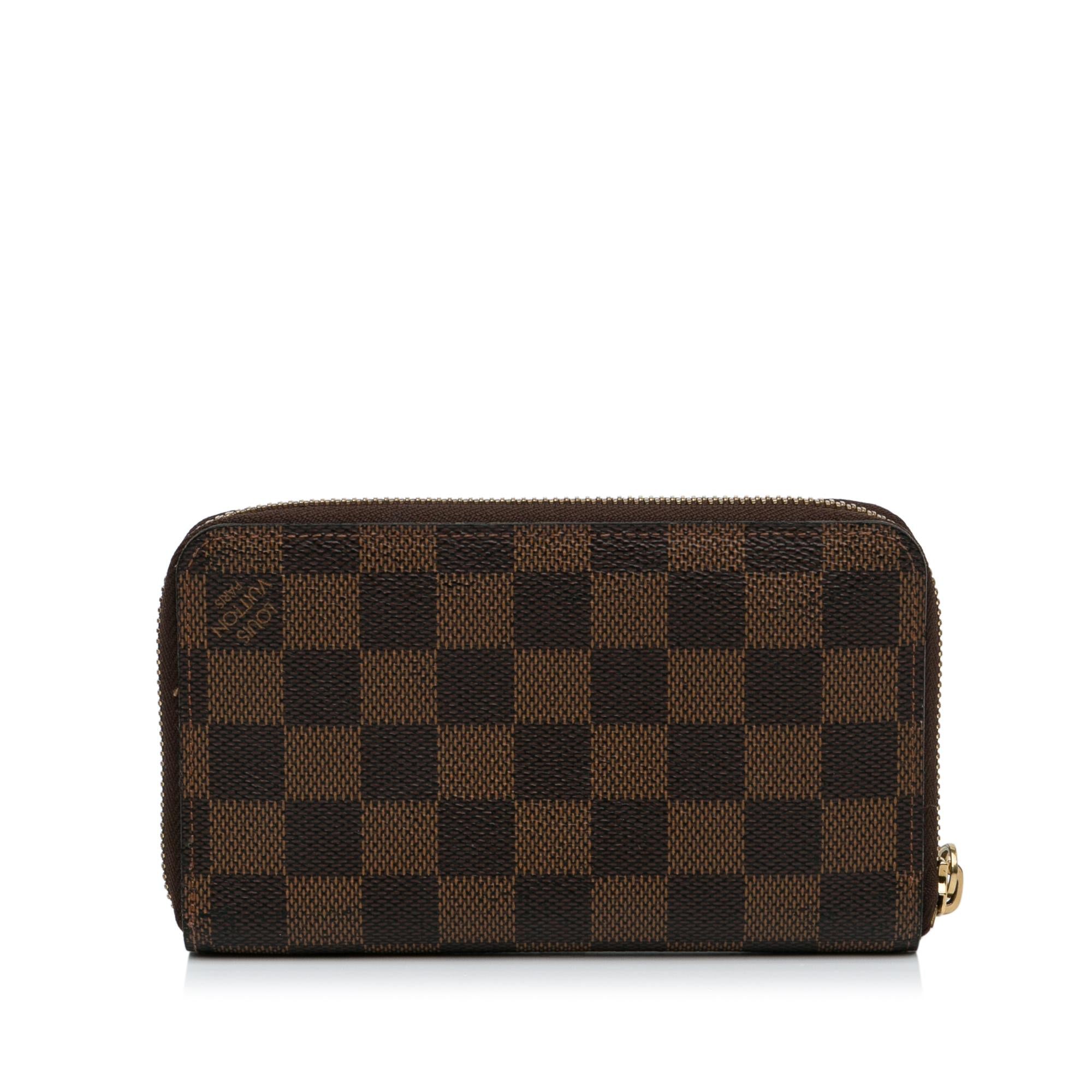 Louis Vuitton Damier Ebene Zippy Compact Wallet (SHG-f13WBs)