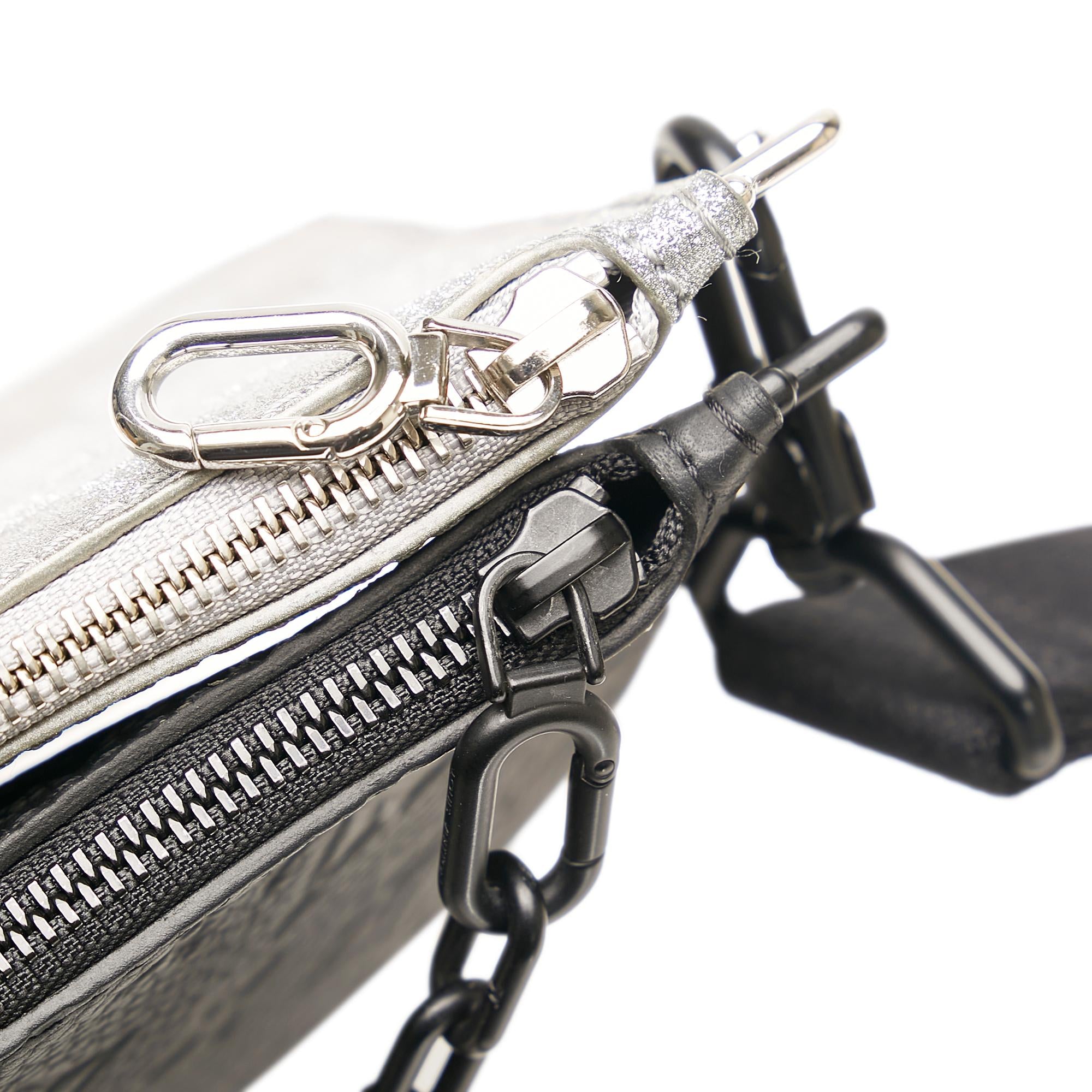 Louis Vuitton Damier Glitter Taurillon In The Loop Trio Pouch (SHG-5PeliZ)