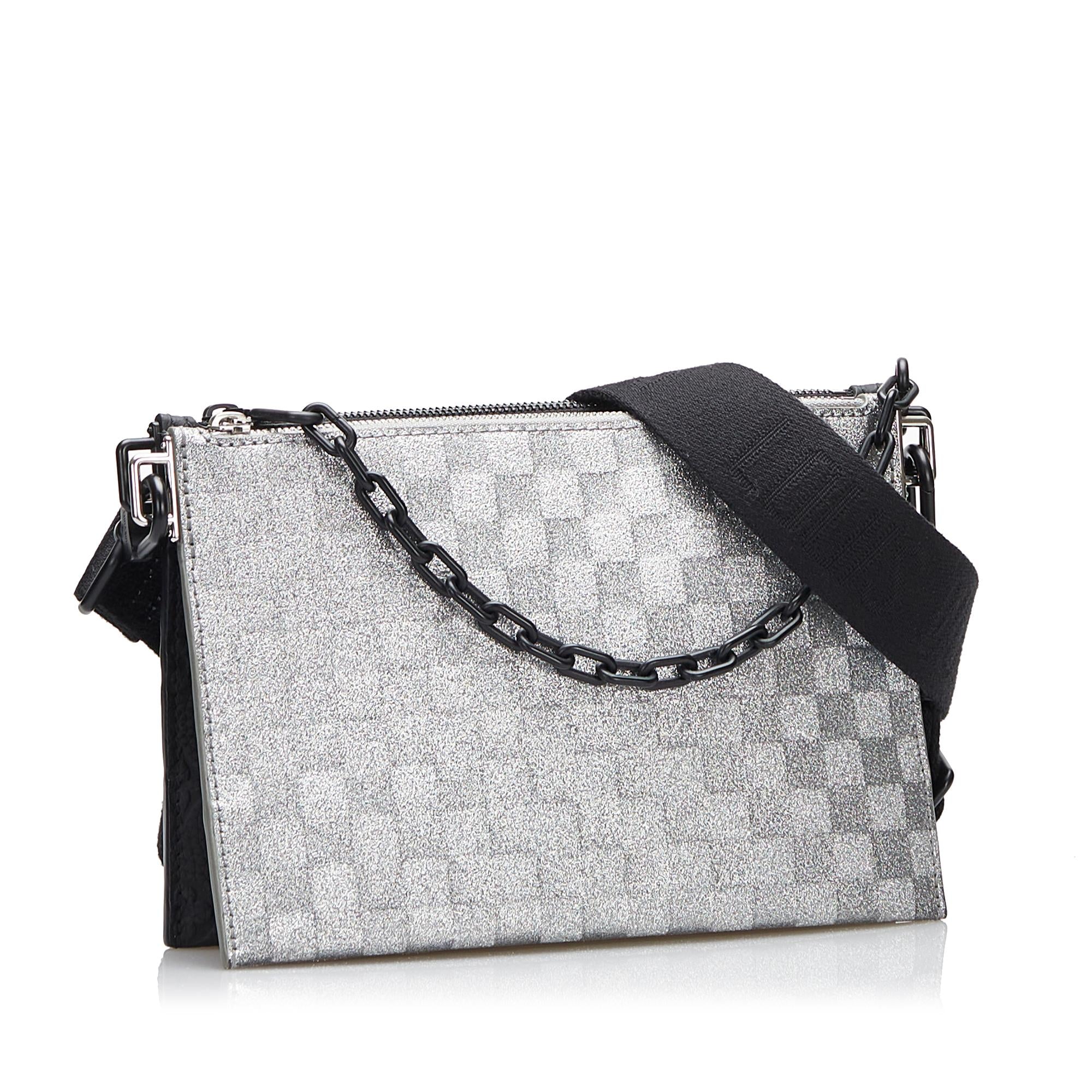 Louis Vuitton Damier Glitter Taurillon In The Loop Trio Pouch