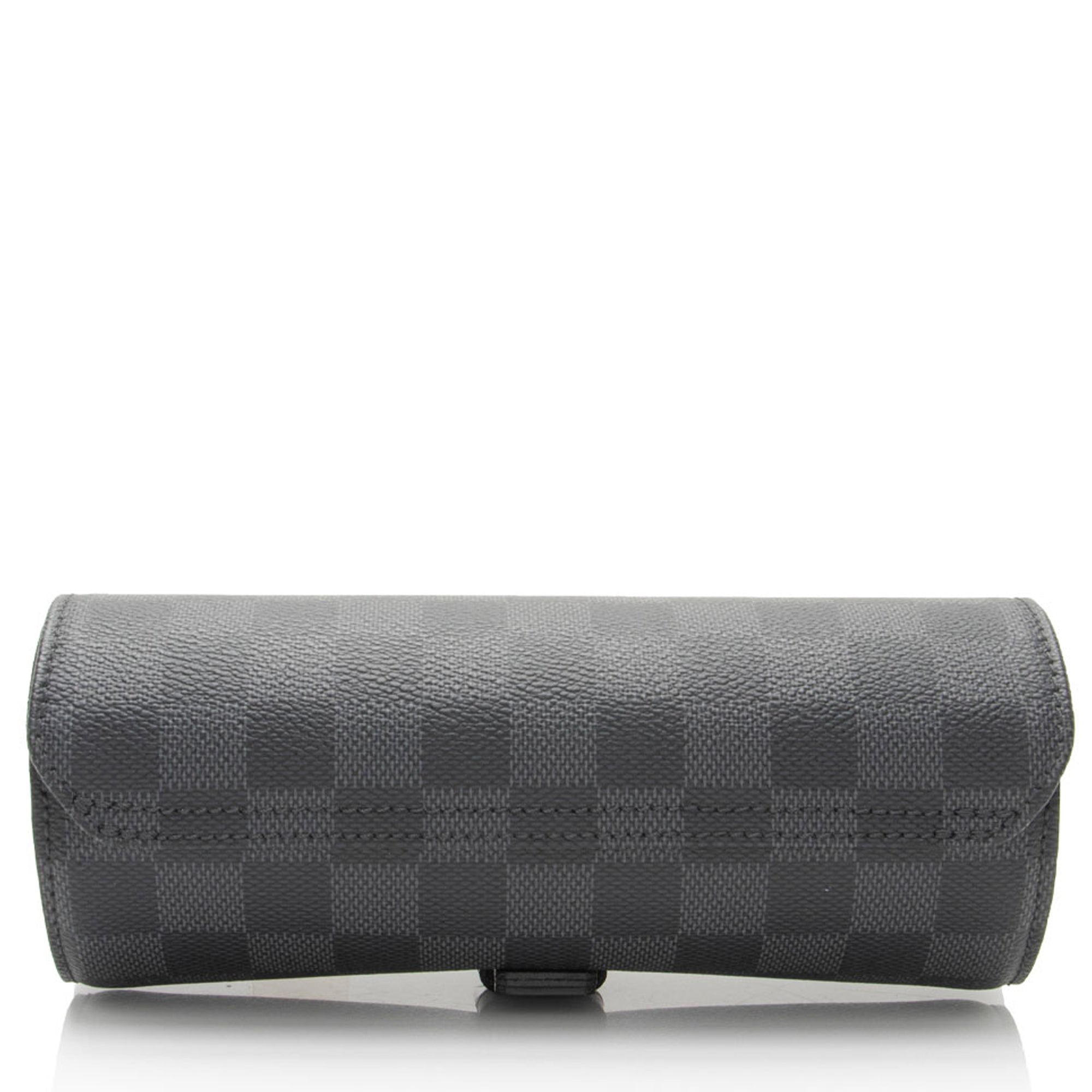 Louis Vuitton Damier Graphite 3 Watch Travel Case (SHF-KcBPI3)