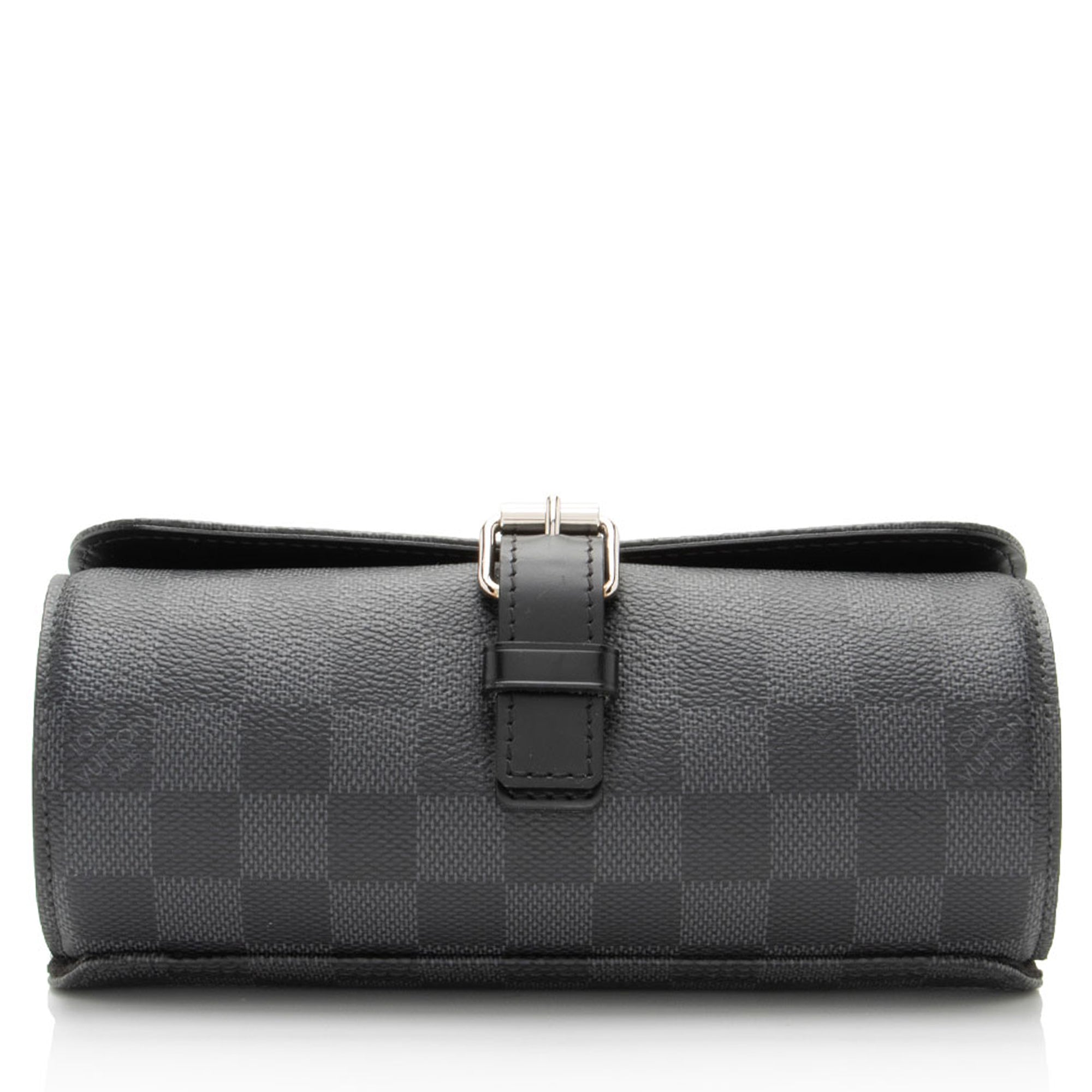 Louis Vuitton Damier Graphite 3 Watch Travel Case (SHF-KcBPI3)