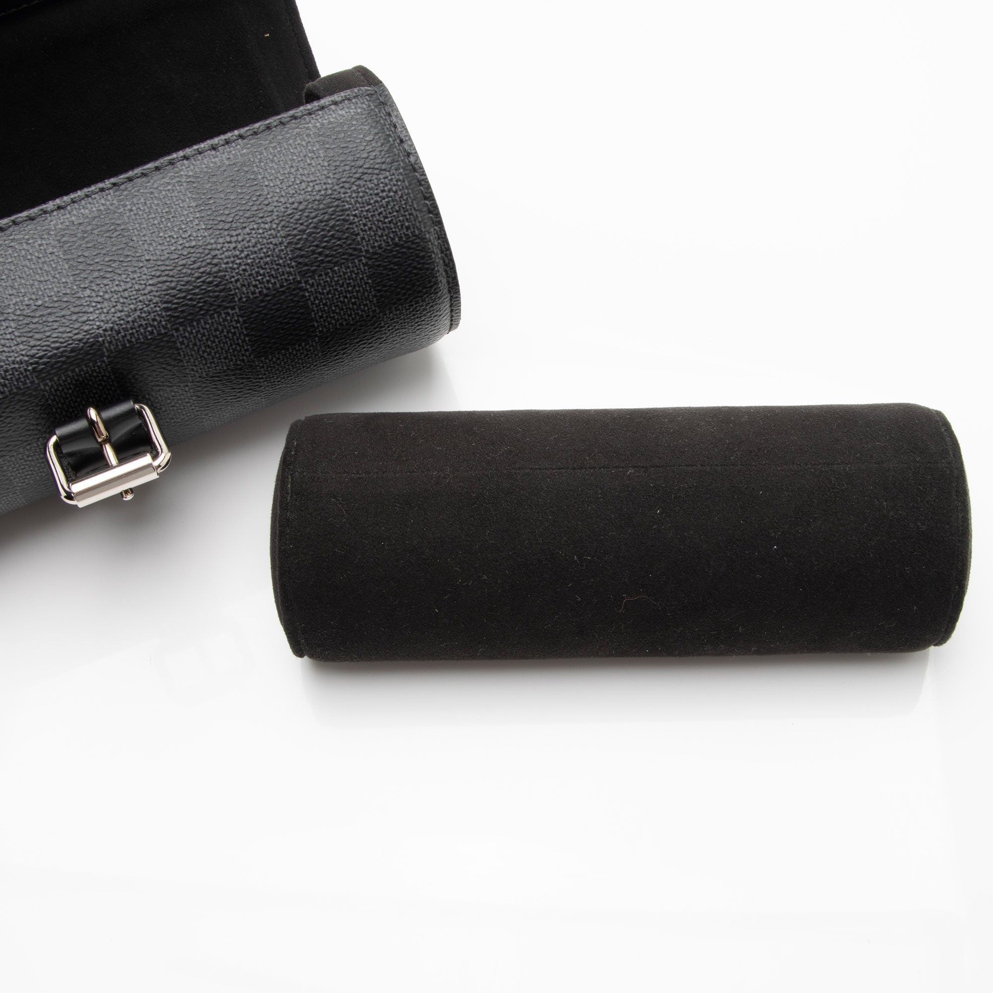 Louis Vuitton Damier Graphite 3 Watch Travel Case (SHF-KcBPI3)