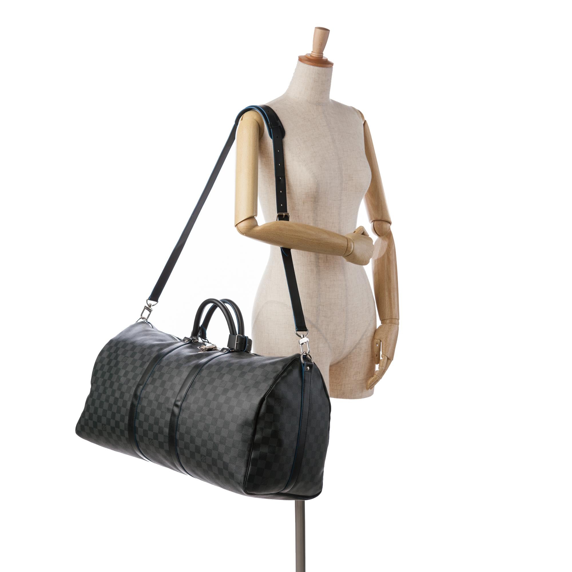 Louis Vuitton Damier Graphite Keepall Bandouliere 55 (SHG-A1oTqy)