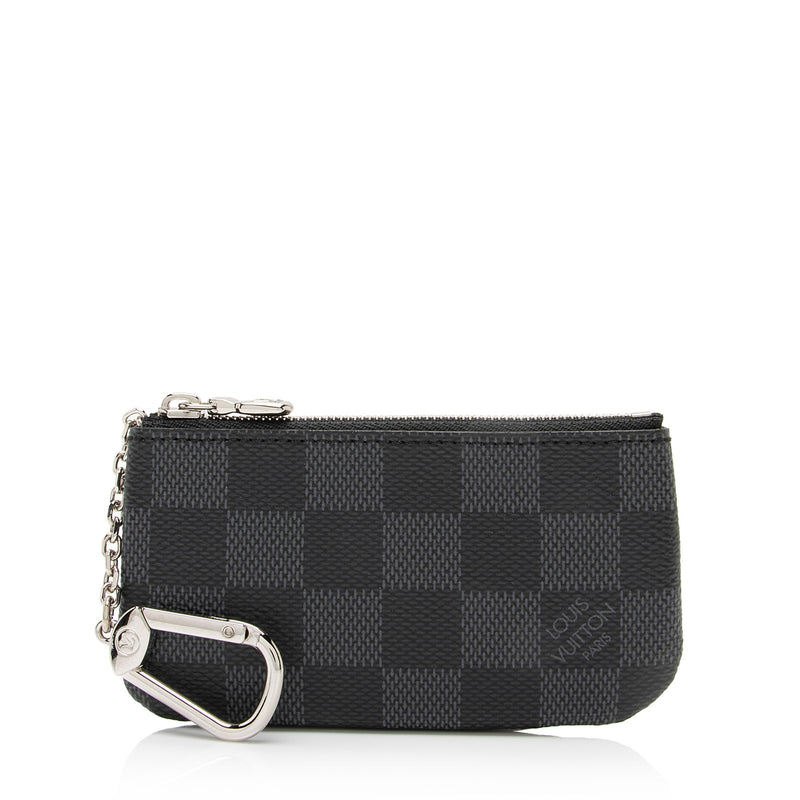 white checkered louis vuitton key pouch