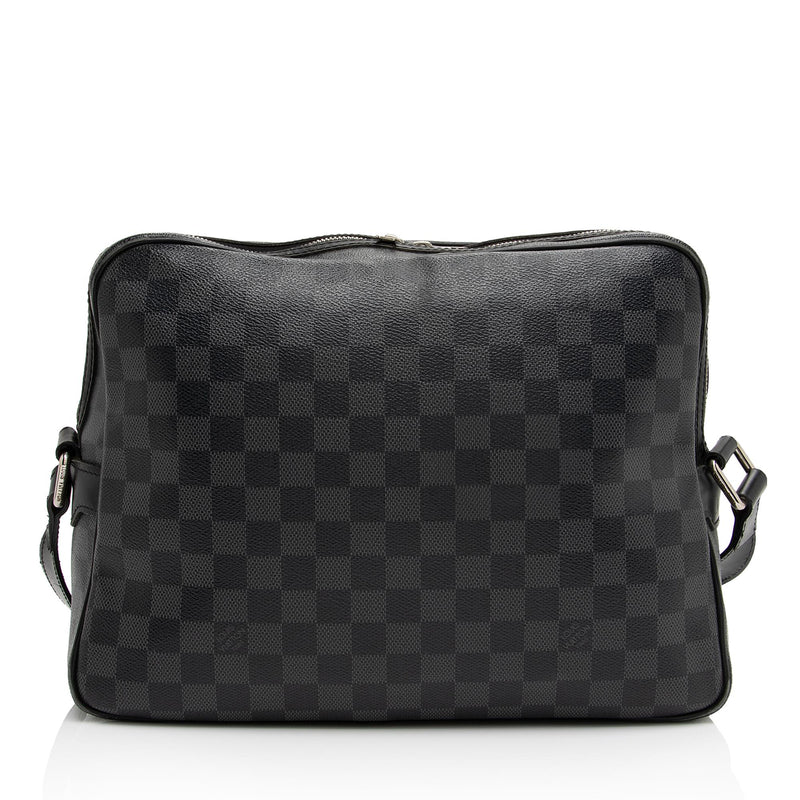 louis vuitton mens Shoulder Crossbody Bag Damier Graphite Black Used