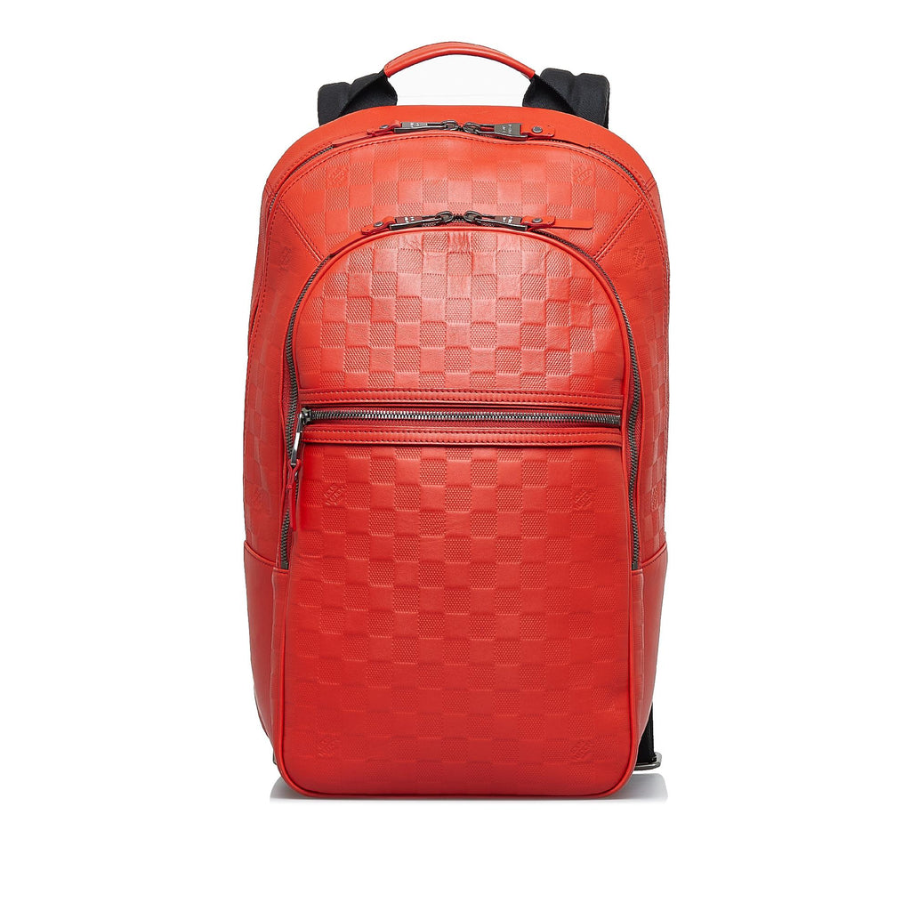 michael damier infini leather backpack