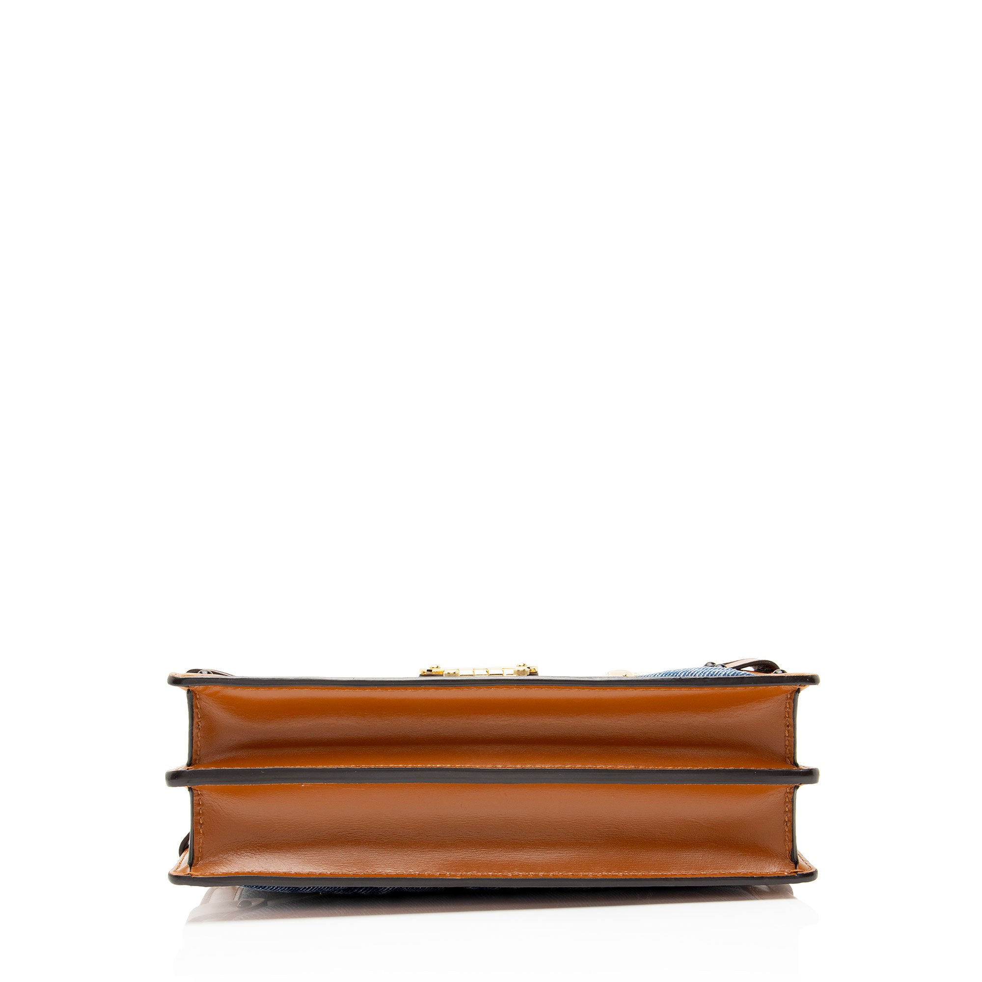 Louis Vuitton Denim Calfskin Malletage Trunk Clutch