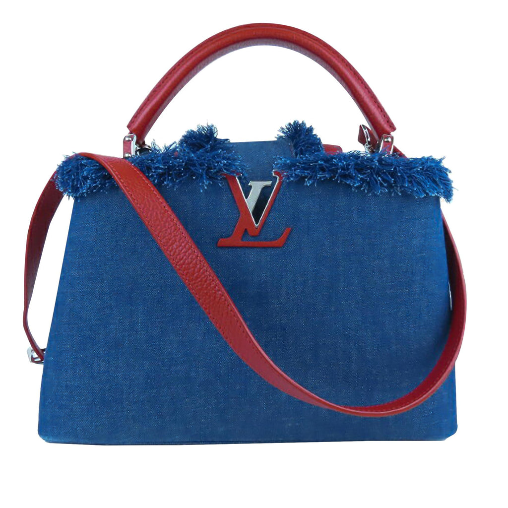 Louis Vuitton Capucines Womens Handbags, Blue, *Inventory Confirmation Required