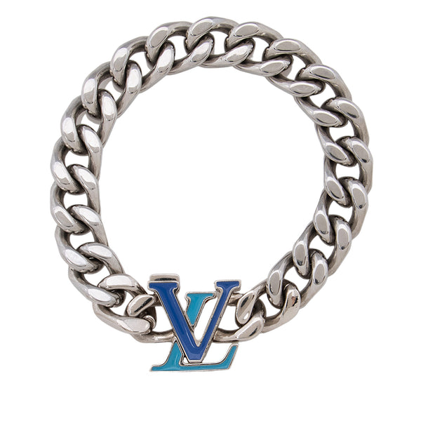 Louis Vuitton Enamel LV Chain Bracelet (SHF-OYmgO5)