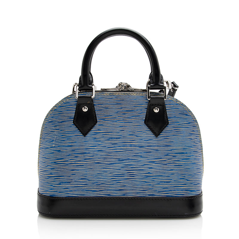 Louis Vuitton - Authenticated Alma Bb Handbag - Leather Blue Plain for Women, Good Condition