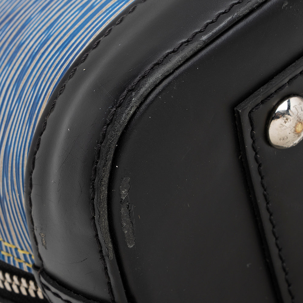 Louis Vuitton Epi Leather Denim Alma BB Satchel (SHF-22105)