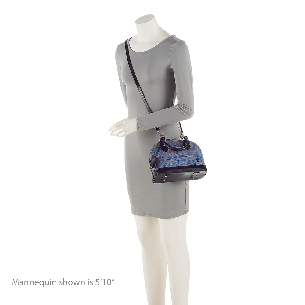 Louis Vuitton Epi Leather Denim Alma BB Satchel (SHF-22105)