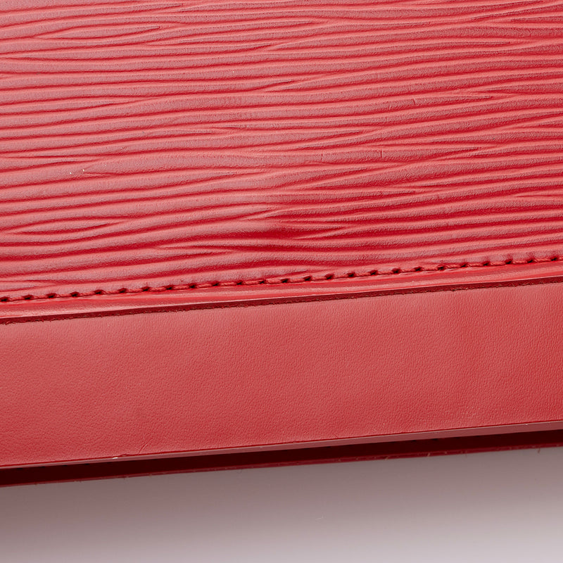 Louis Vuitton red epi leather Honfleur clutch