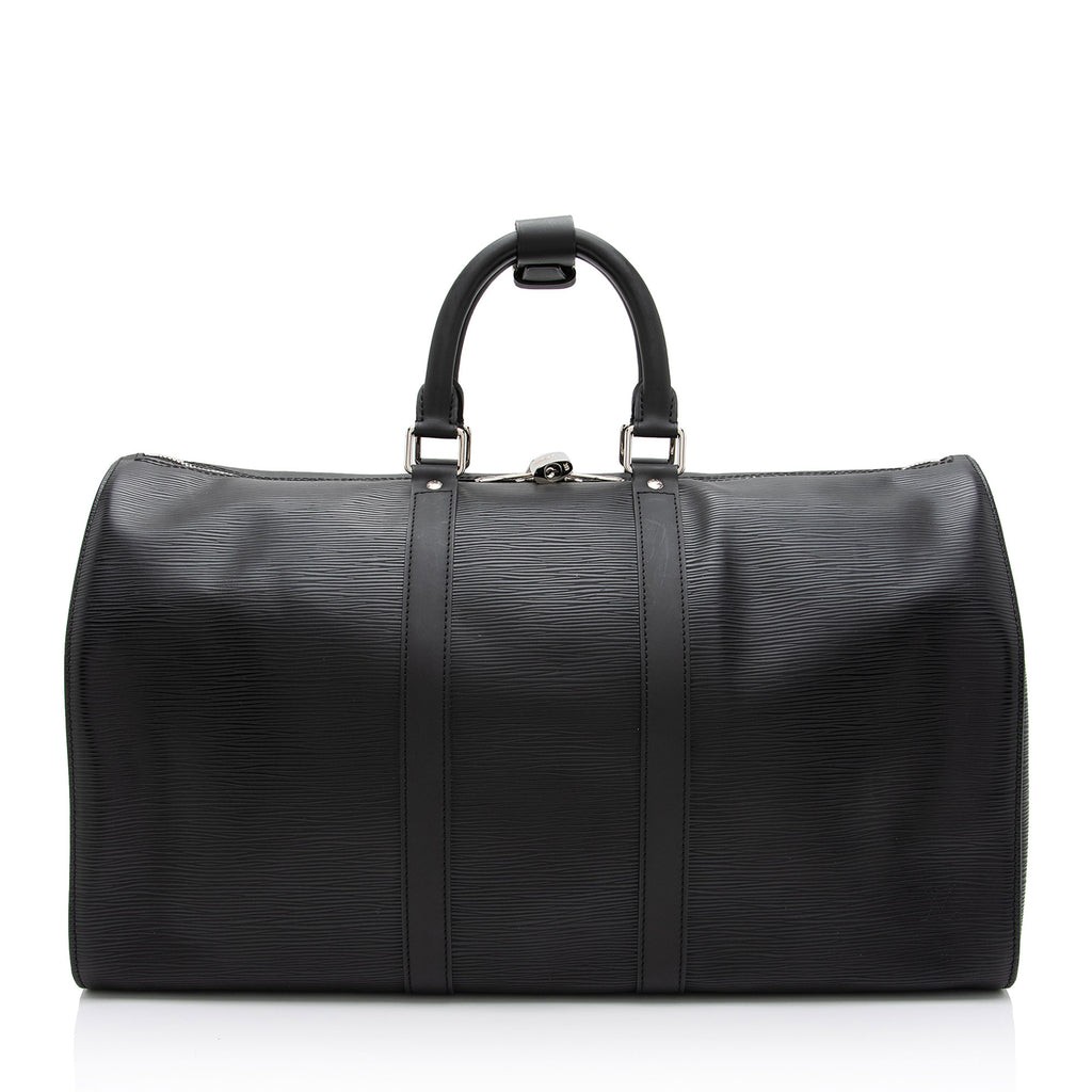 Keepall leather travel bag