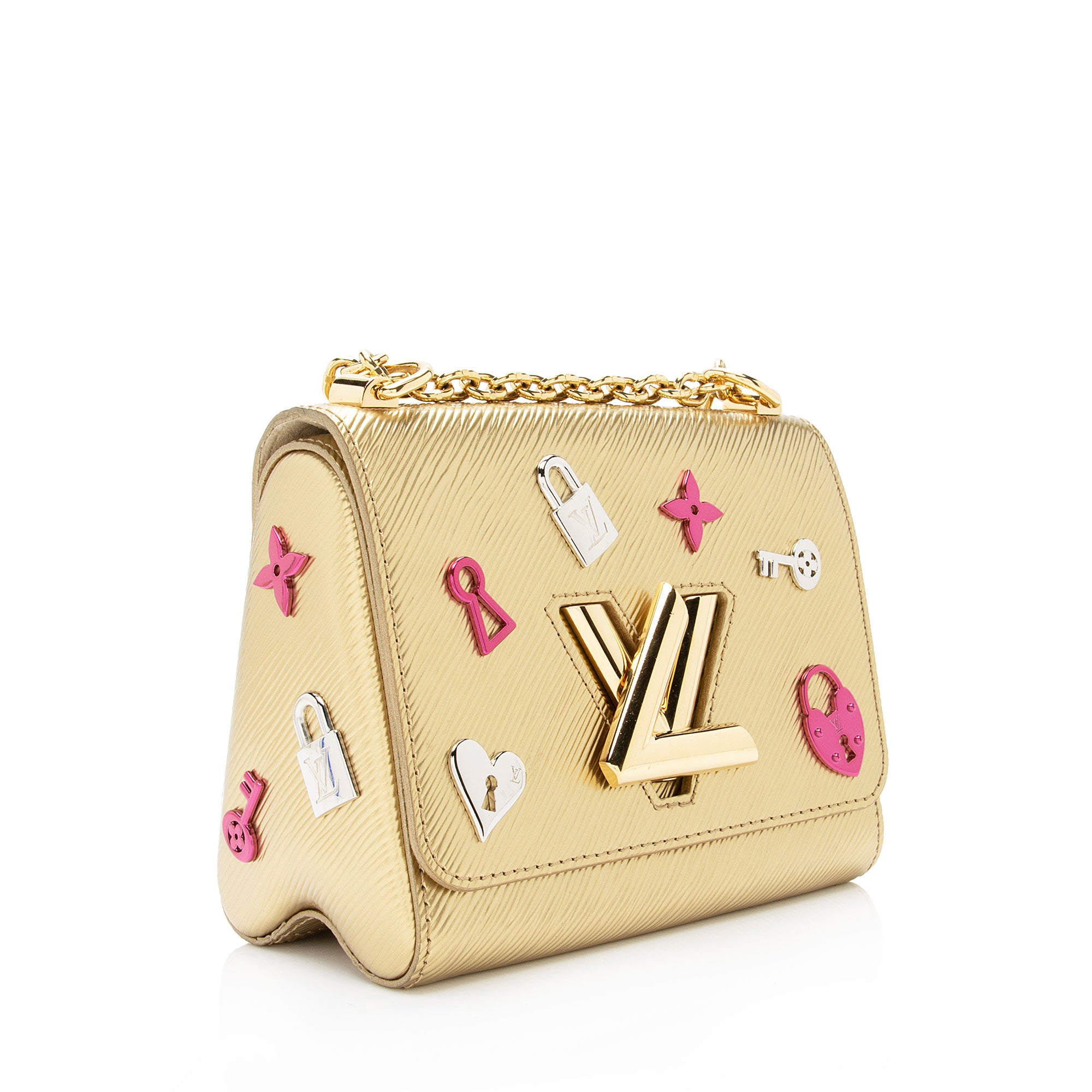 Louis Vuitton Epi Leather Love Lock Twist MM Shoulder Bag (SHF-ouz3vc)