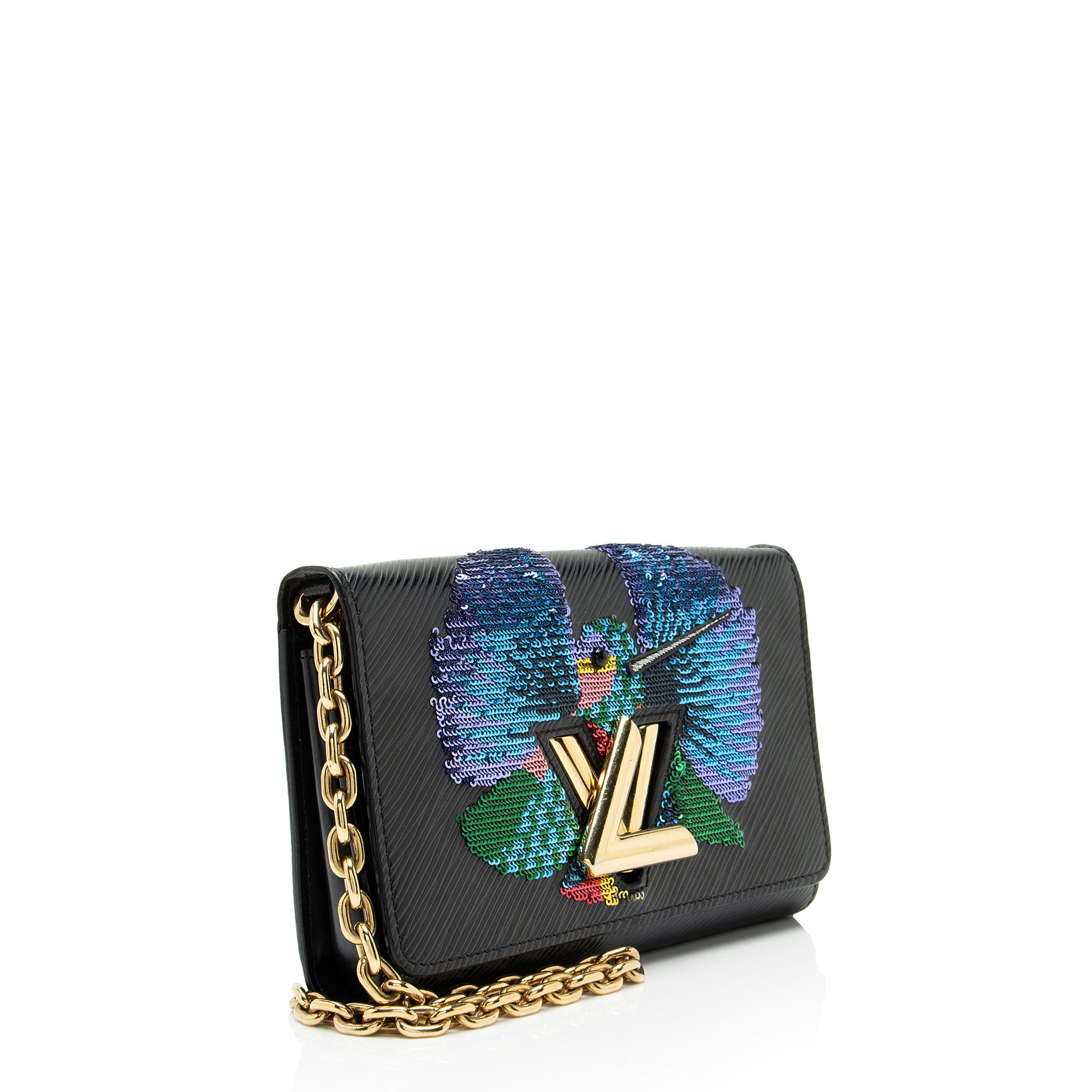 Louis Vuitton Epi Leather Sequin Hummingbird Twist Chain Wallet