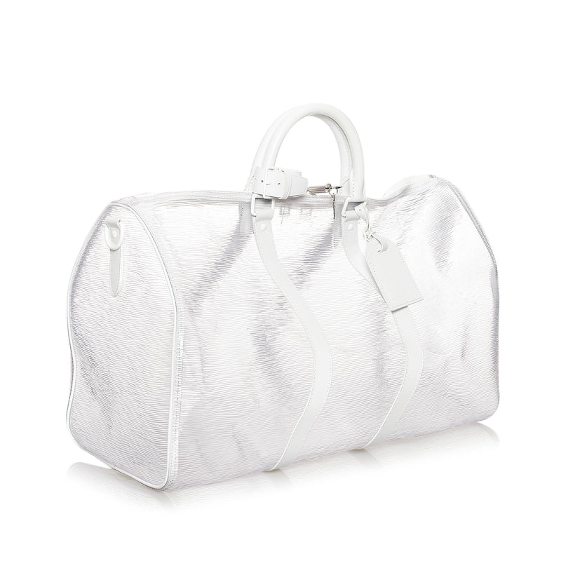 Louis Vuitton Virgil Abloh Clear Epi PVC And White Leather Keepall