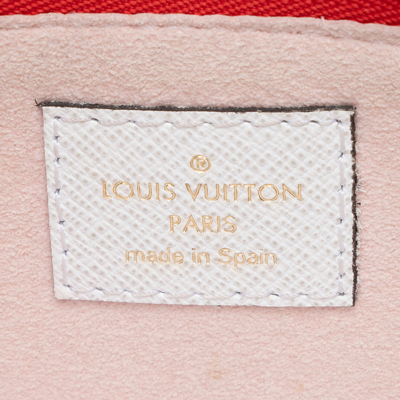 Louis Vuitton Giant Monogram Canvas Double Zip Pochette (SHF-quhlOa)