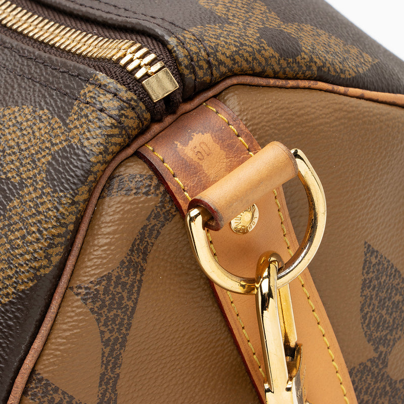 Louis Vuitton Giant Monogram Canvas Keepall Bandouliere 50 Duffle Bag LuxeDH