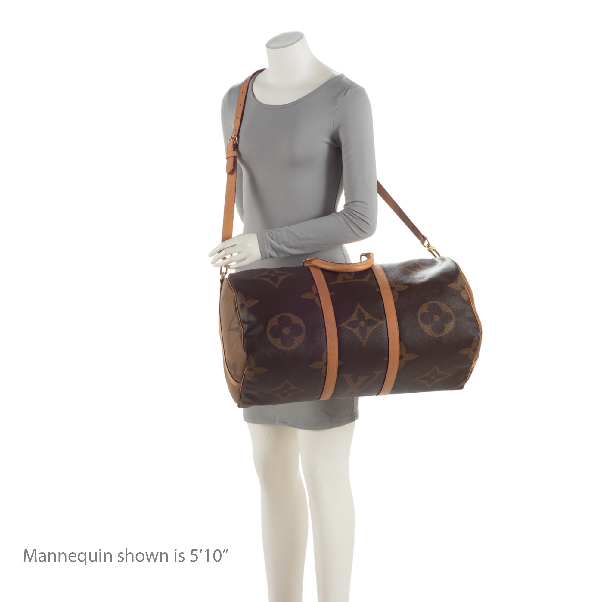 Louis Vuitton Giant Monogram Canvas Keepall Bandouliere 50 Duffle Bag (SHF-z5NZEC)