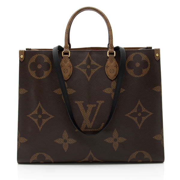 Louis Vuitton Giant Monogram Canvas Onthego GM Tote (SHF-vV9dsf)