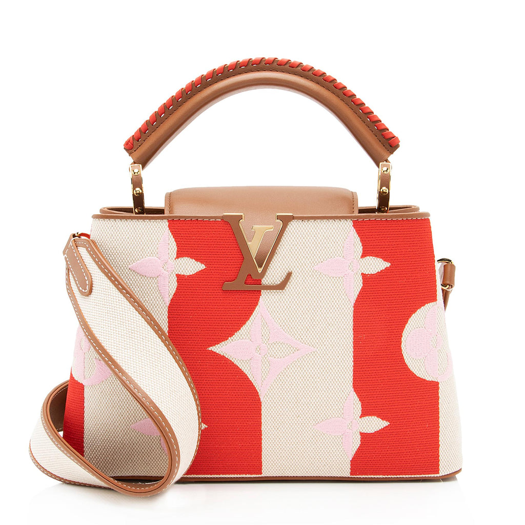 Louis+Vuitton+Capucines+Shoulder+Bag+BB+Beige+Brown+Red+Monogram+
