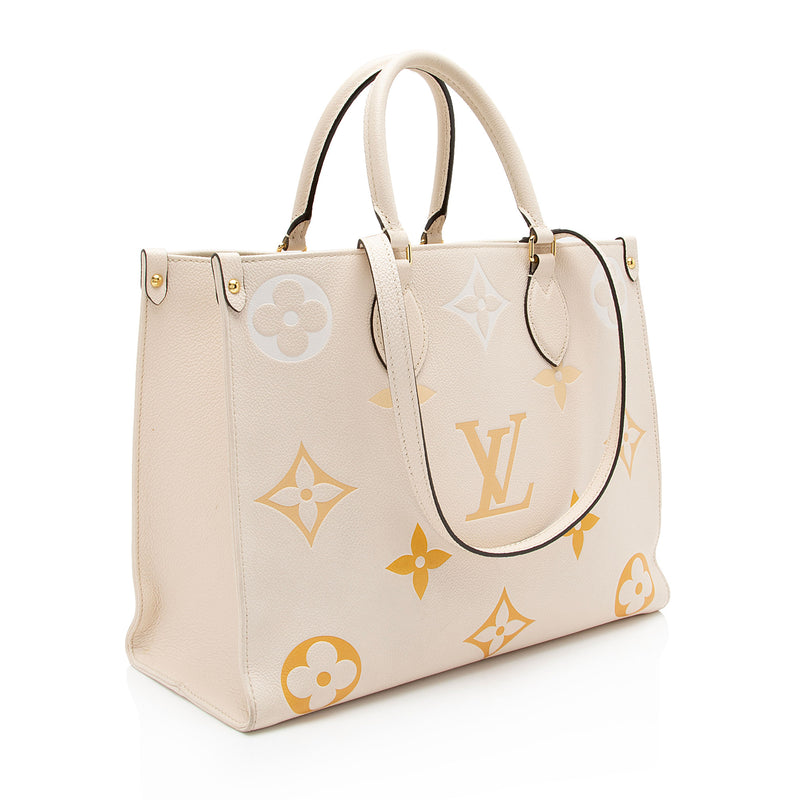 Louis Vuitton Giant Monogram Empreinte By The Pool Onthego MM Tote (SHF-iNMB0S)