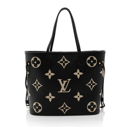 Louis Vuitton Giant Monogram Empreinte Neverfull MM Tote (SHF-HEhm6t)